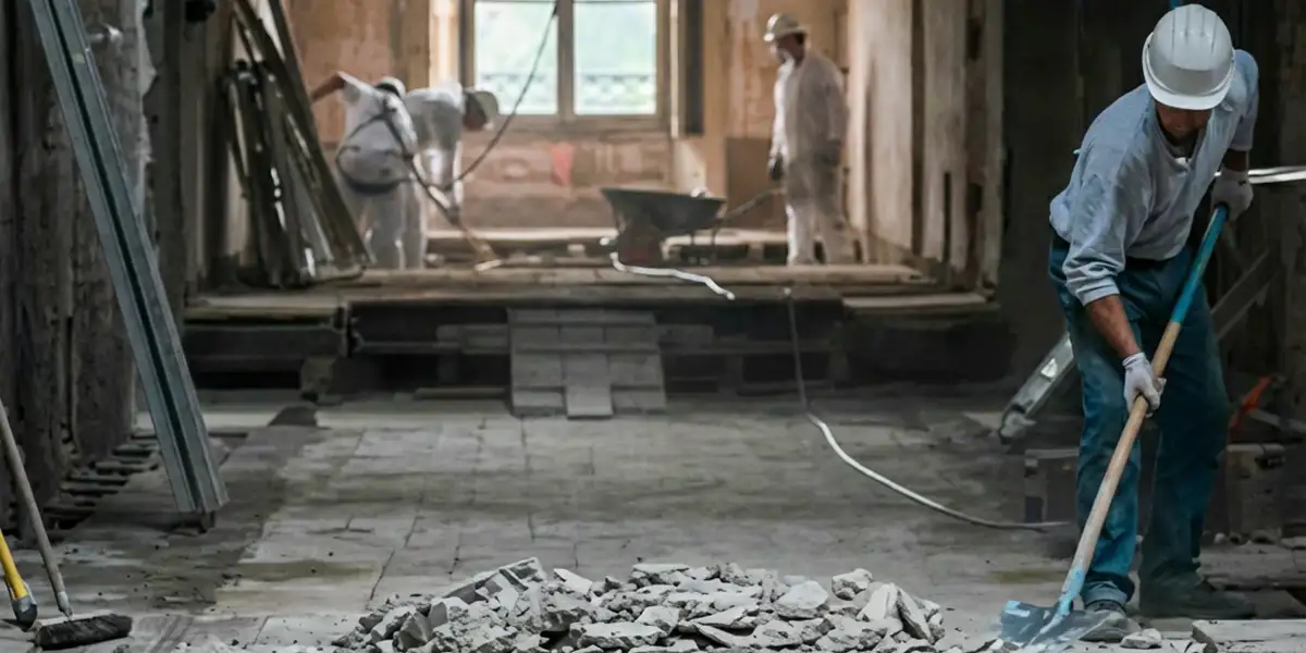 fire damage restoration professionals performing structural cleanup and restoration after a fire in Denver, CO