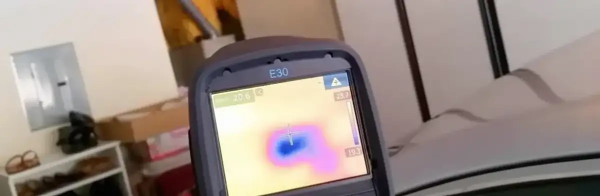 mold inspection using thermal imaging technology to detect moisture and hidden mold in a home in Denver, CO