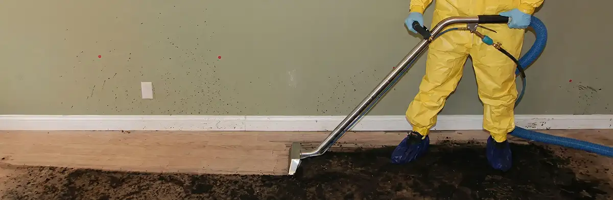sewage removal service performing deep cleaning and extraction of sewage from an indoor area in Denver, CO